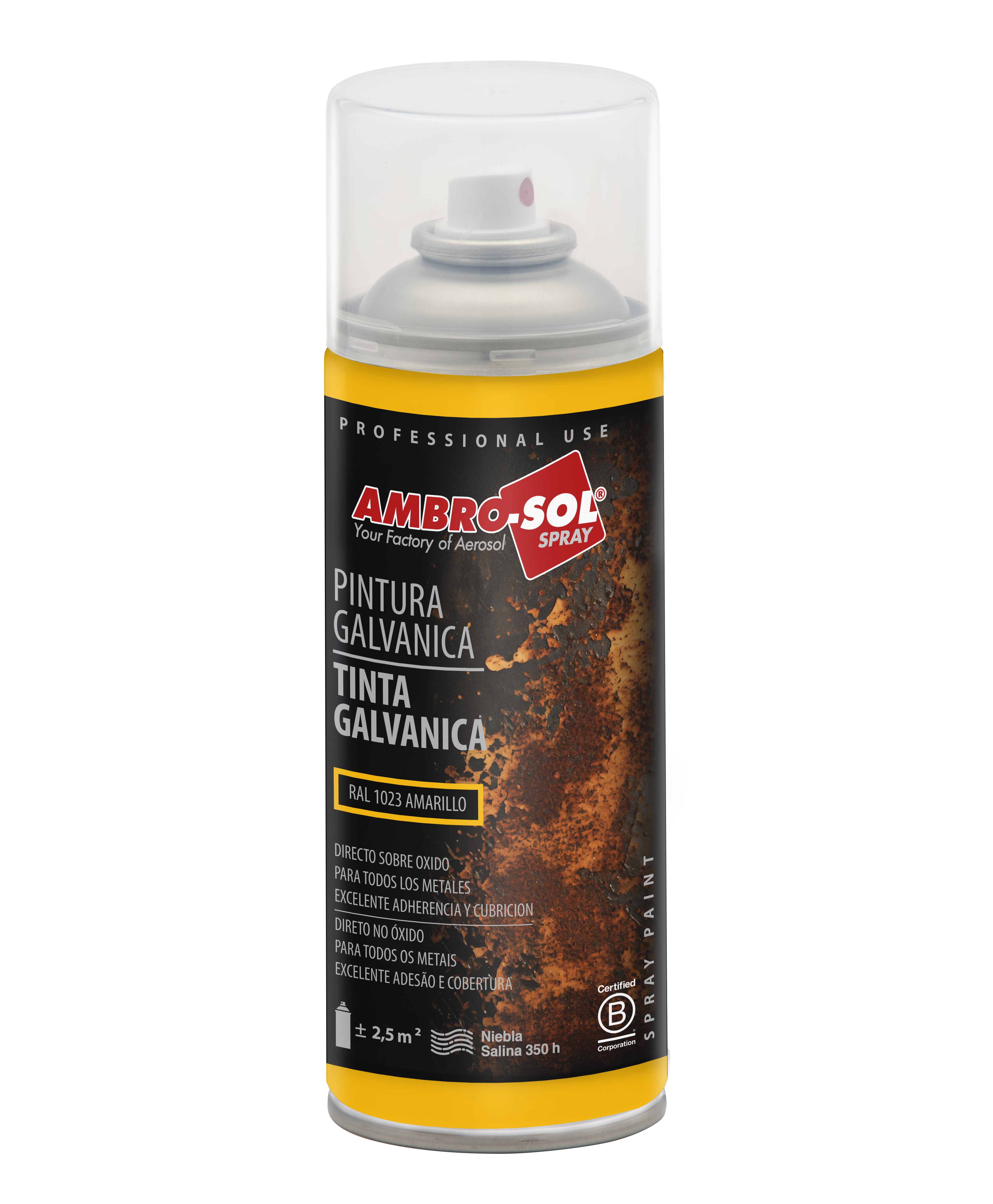Pintura Galvánica 400 ml RAL 1023 AMARILLO TRÁFICO